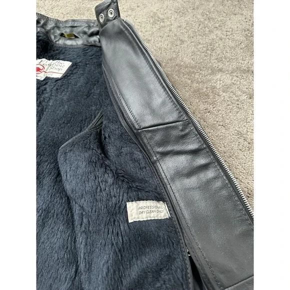 Vnt Womens Leather Jacket 90s THE Leather Shop SEARS Casual Streetwear, Size 8 - Picture 9 of 12